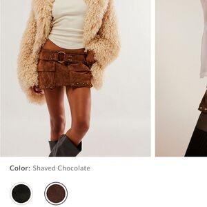 We the Free Micro Mini Suede Skort